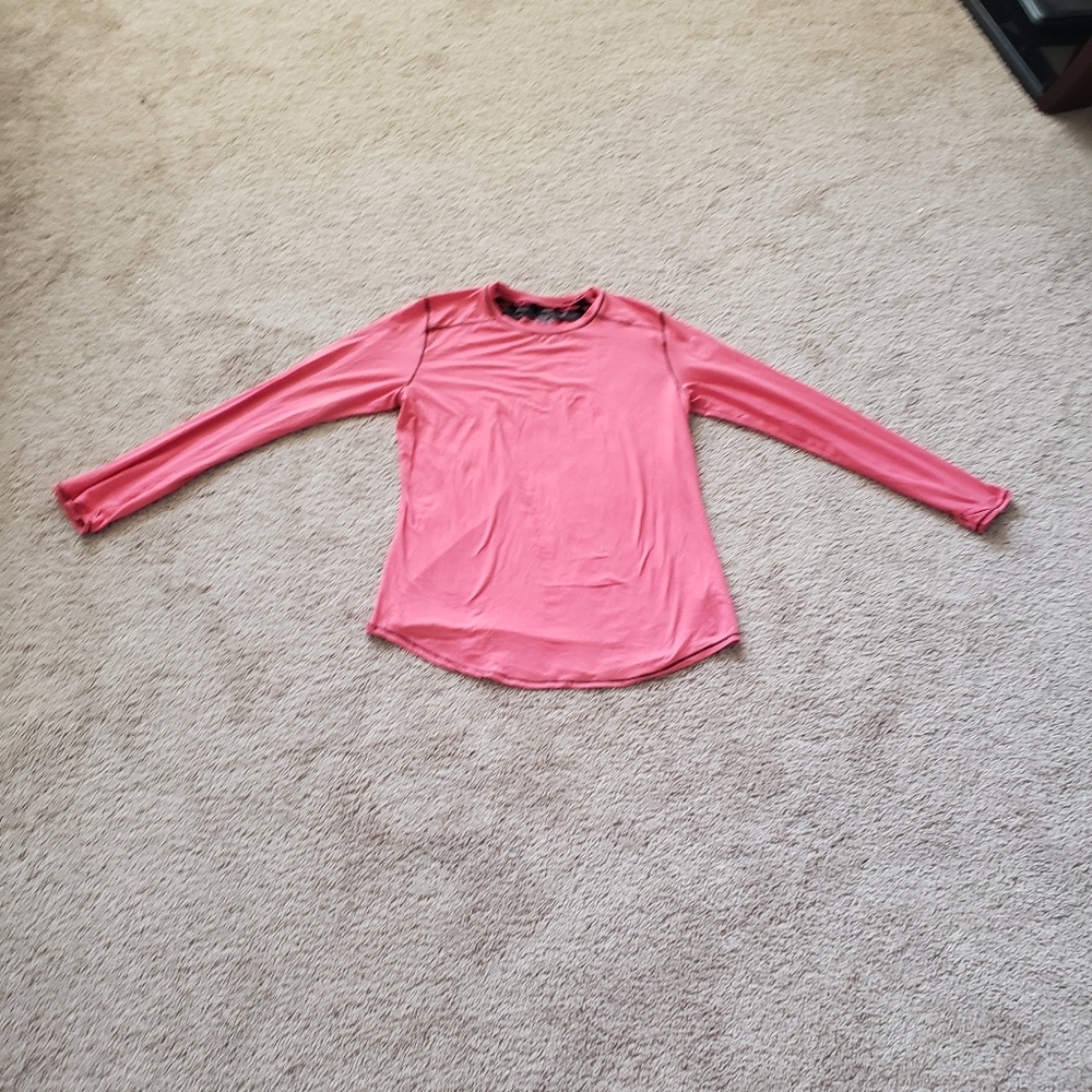 Long sleeve crewneck exposed hems thumb holes